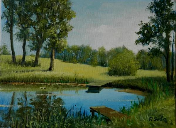 ''Dīķītis'' - 17,5x23,5  a.,k. e. rāmī 